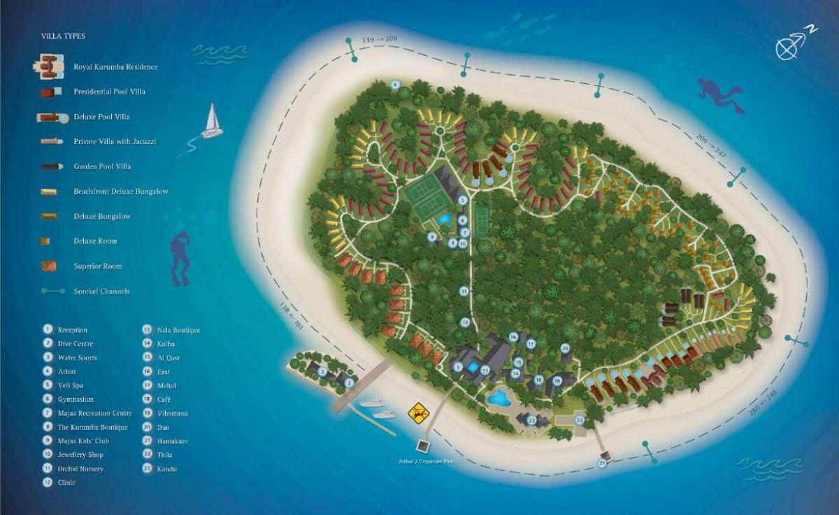 kurumba maldives resort map