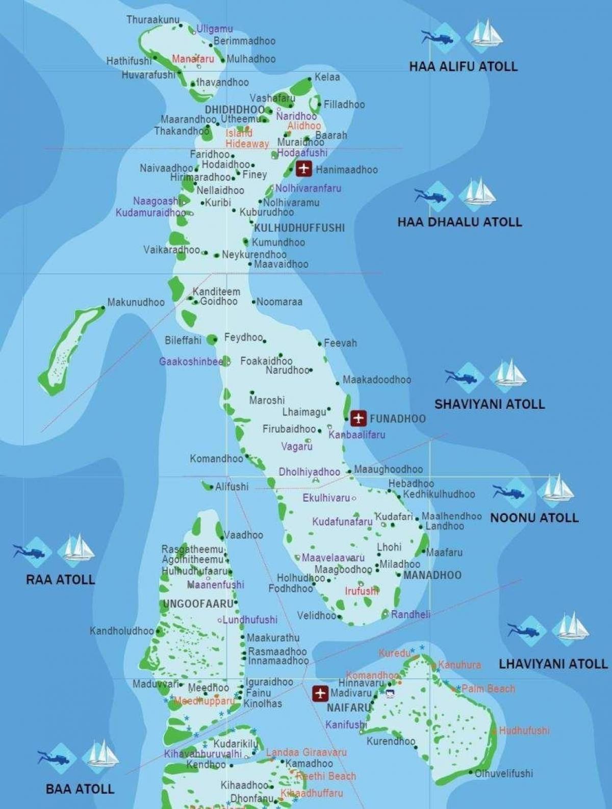 iles maldives map