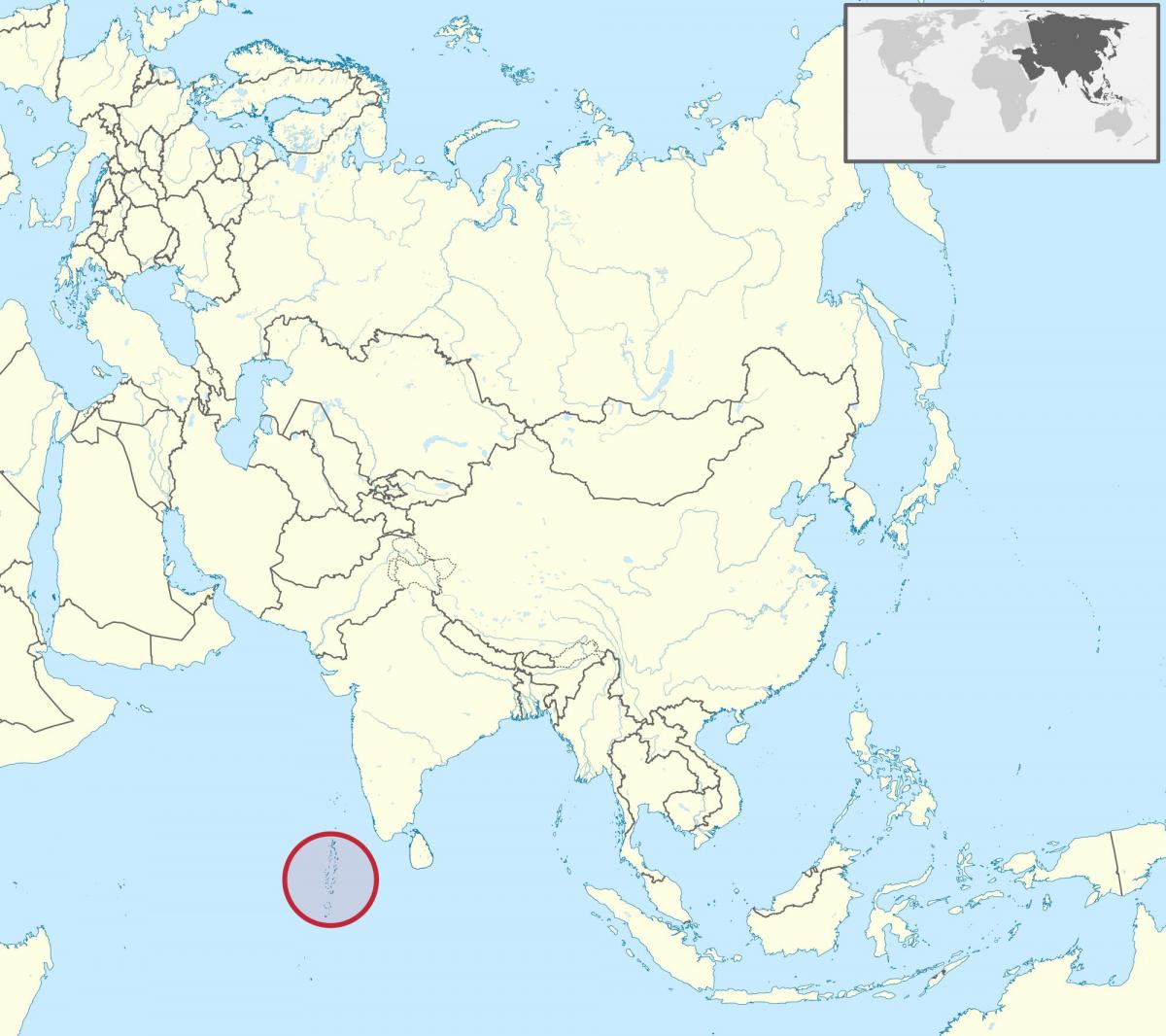 map of maldives map asia
