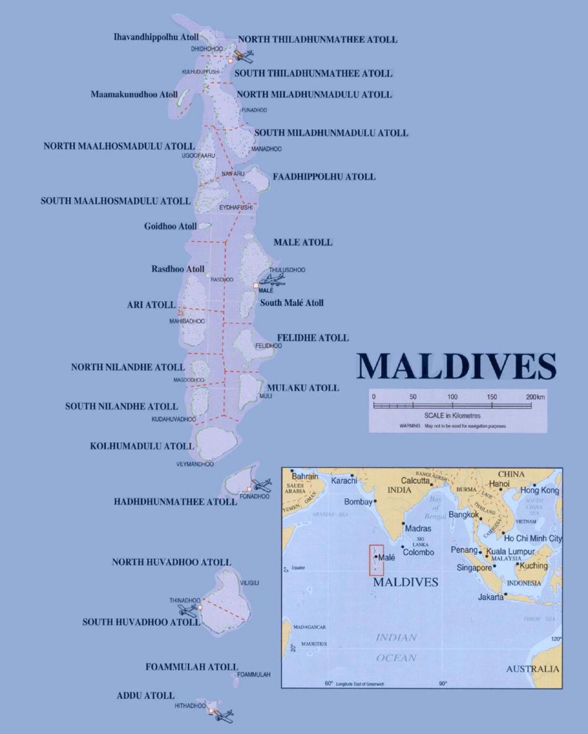 map of maldives political