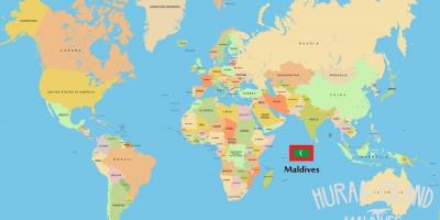 Map of maldives in world map