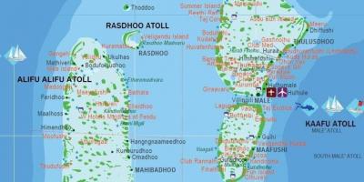 Map of maldives tourist