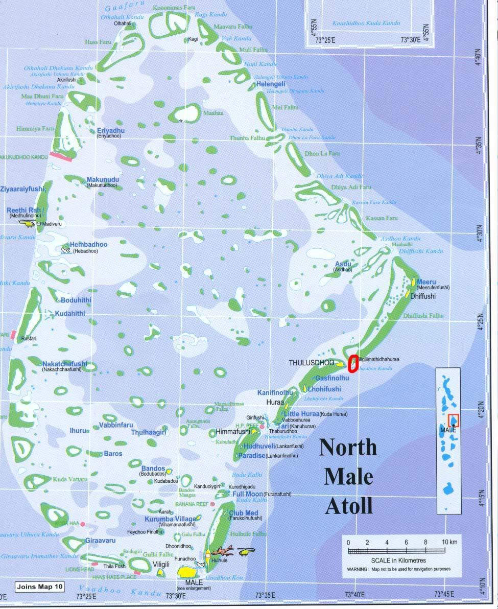 North male atoll maldives map - Map of north male atoll maldives
