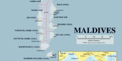 Map of maldives physical 