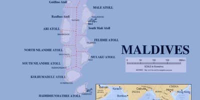 Maldives ferry route map