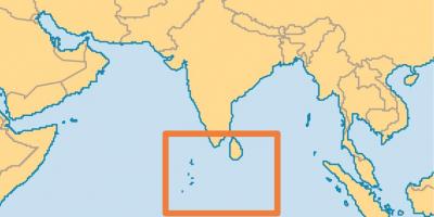 Maldives island location on world map